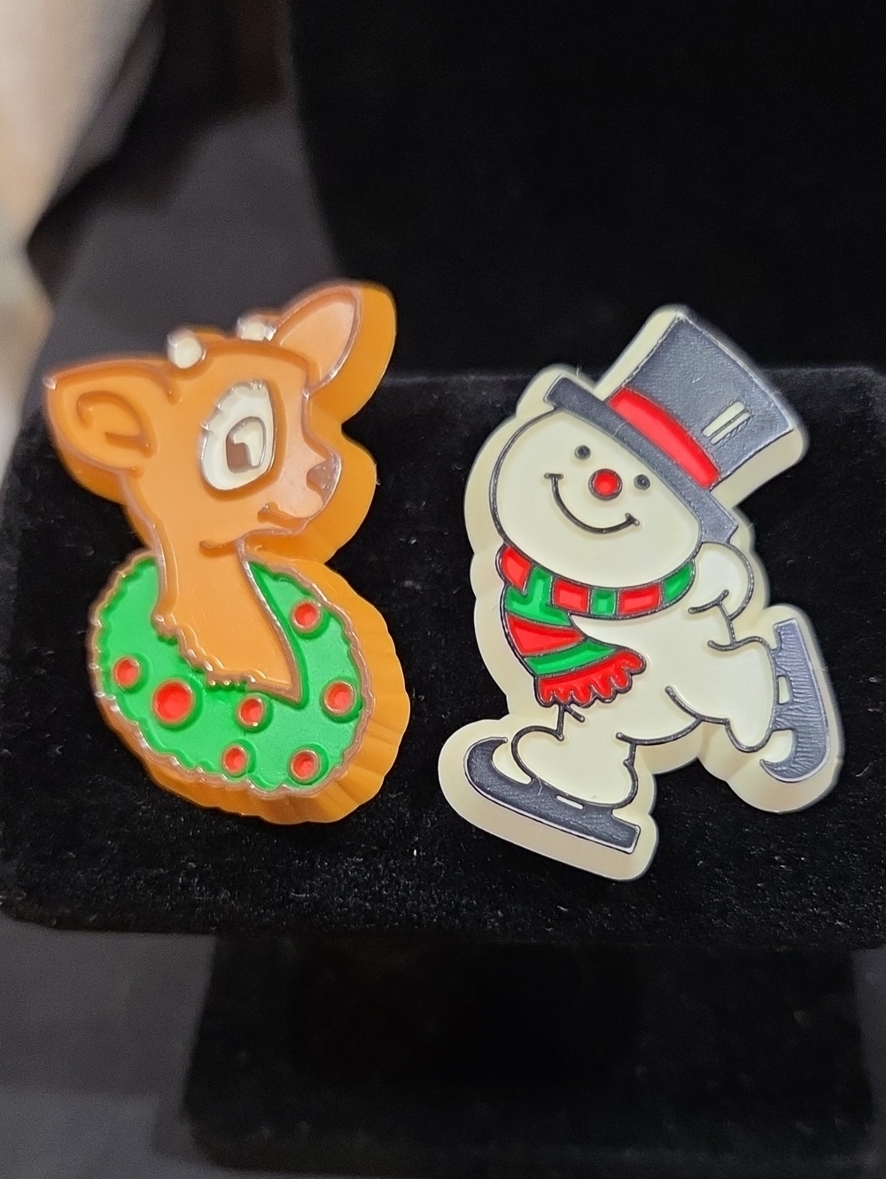 VINTAGE HALLMARK REINDEER AND SNOWMAN PINS
